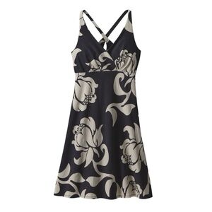 Patagonia Amber Dawn Dress In Gray and White Floral